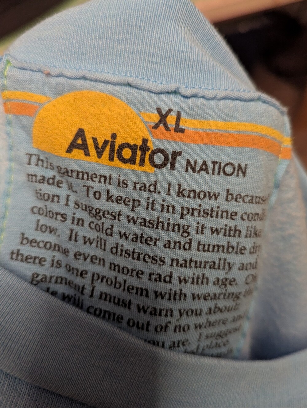 Aviator Nation Glitter Heart Crewneck Sweatshirt - Baby Blue - Picture 15 of 15